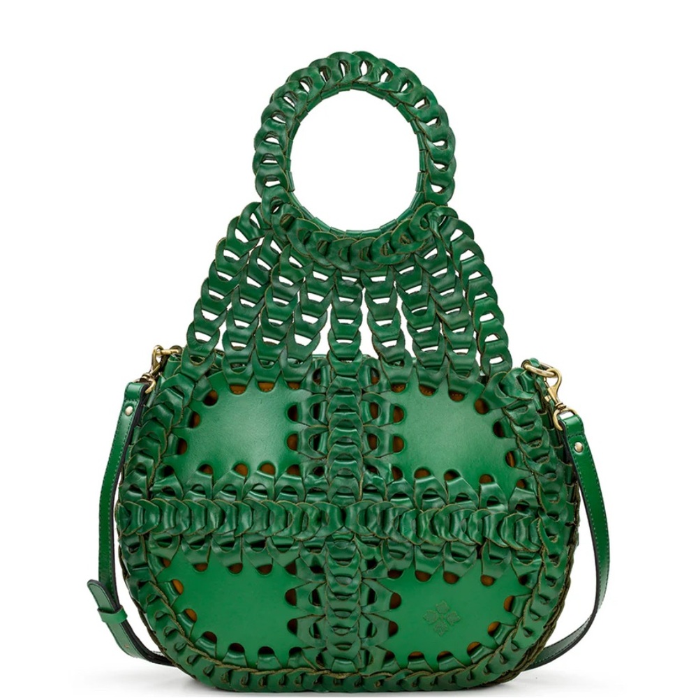Patricia Nash Green Woven Shoulder Bag